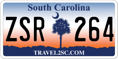 SC license plate ZSR264