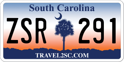 SC license plate ZSR291