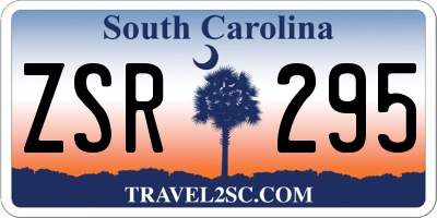 SC license plate ZSR295