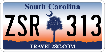SC license plate ZSR313