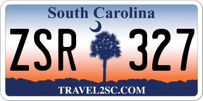SC license plate ZSR327