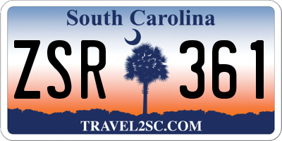 SC license plate ZSR361