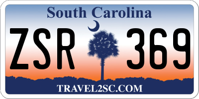 SC license plate ZSR369