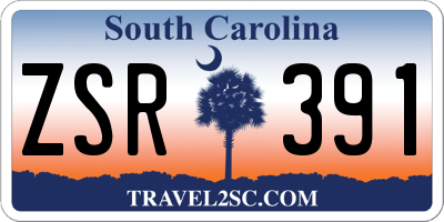 SC license plate ZSR391