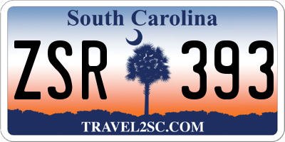 SC license plate ZSR393