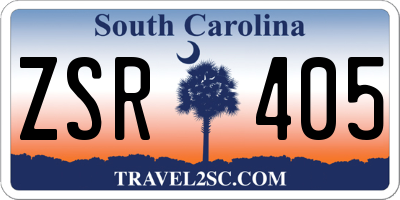 SC license plate ZSR405
