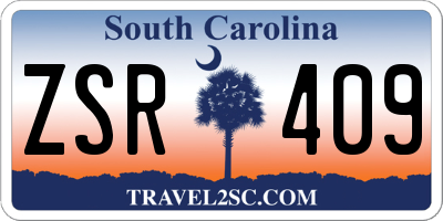SC license plate ZSR409