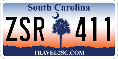 SC license plate ZSR411