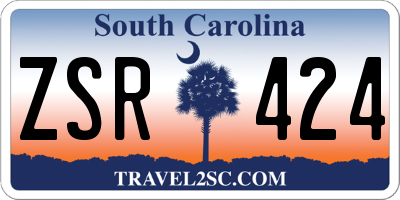 SC license plate ZSR424
