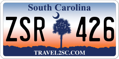 SC license plate ZSR426