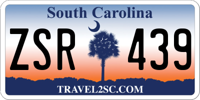 SC license plate ZSR439