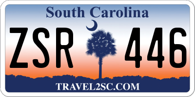 SC license plate ZSR446
