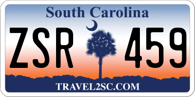 SC license plate ZSR459
