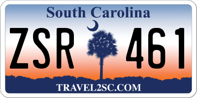 SC license plate ZSR461