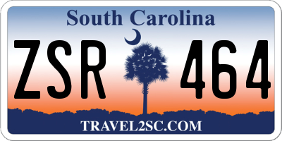 SC license plate ZSR464