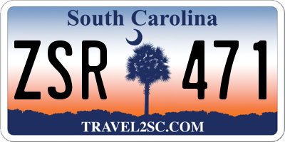 SC license plate ZSR471