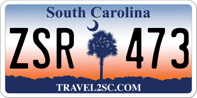 SC license plate ZSR473