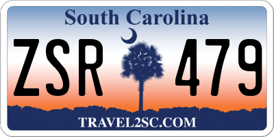 SC license plate ZSR479