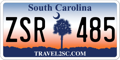 SC license plate ZSR485