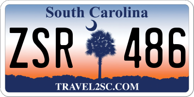 SC license plate ZSR486