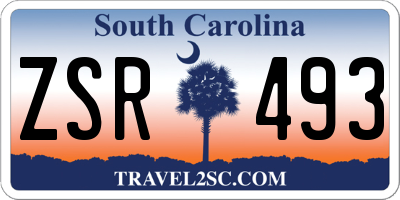 SC license plate ZSR493