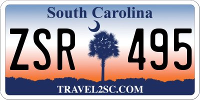 SC license plate ZSR495