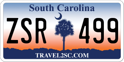 SC license plate ZSR499