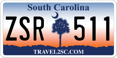 SC license plate ZSR511