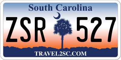 SC license plate ZSR527