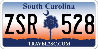 SC license plate ZSR528