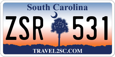 SC license plate ZSR531