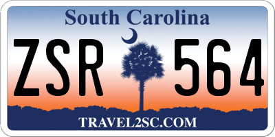 SC license plate ZSR564