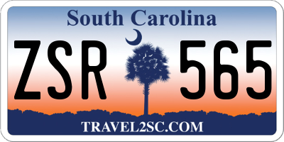 SC license plate ZSR565