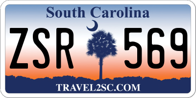SC license plate ZSR569