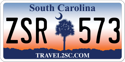 SC license plate ZSR573