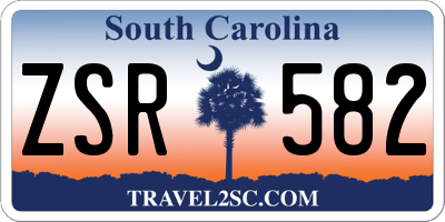 SC license plate ZSR582
