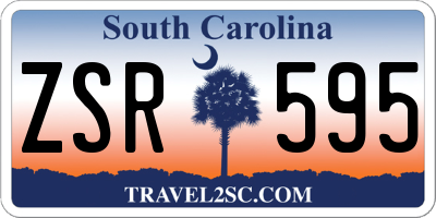 SC license plate ZSR595
