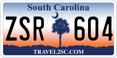 SC license plate ZSR604