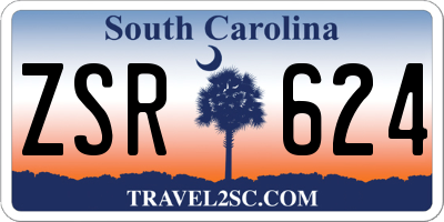 SC license plate ZSR624