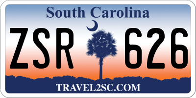 SC license plate ZSR626