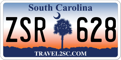 SC license plate ZSR628