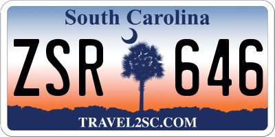 SC license plate ZSR646
