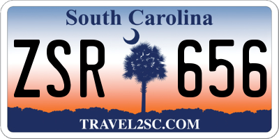 SC license plate ZSR656