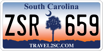SC license plate ZSR659