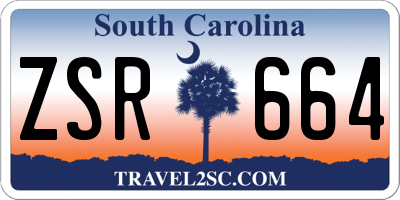 SC license plate ZSR664