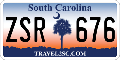 SC license plate ZSR676