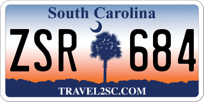 SC license plate ZSR684