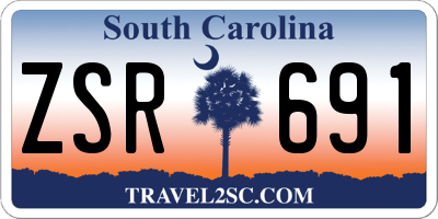 SC license plate ZSR691