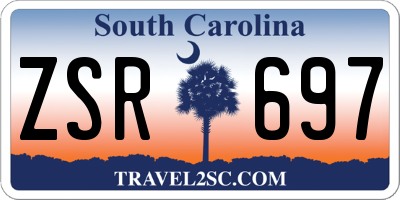 SC license plate ZSR697