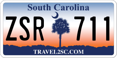 SC license plate ZSR711